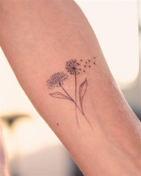 dandelion tattoo with words|what does dandelion tattoo mean.